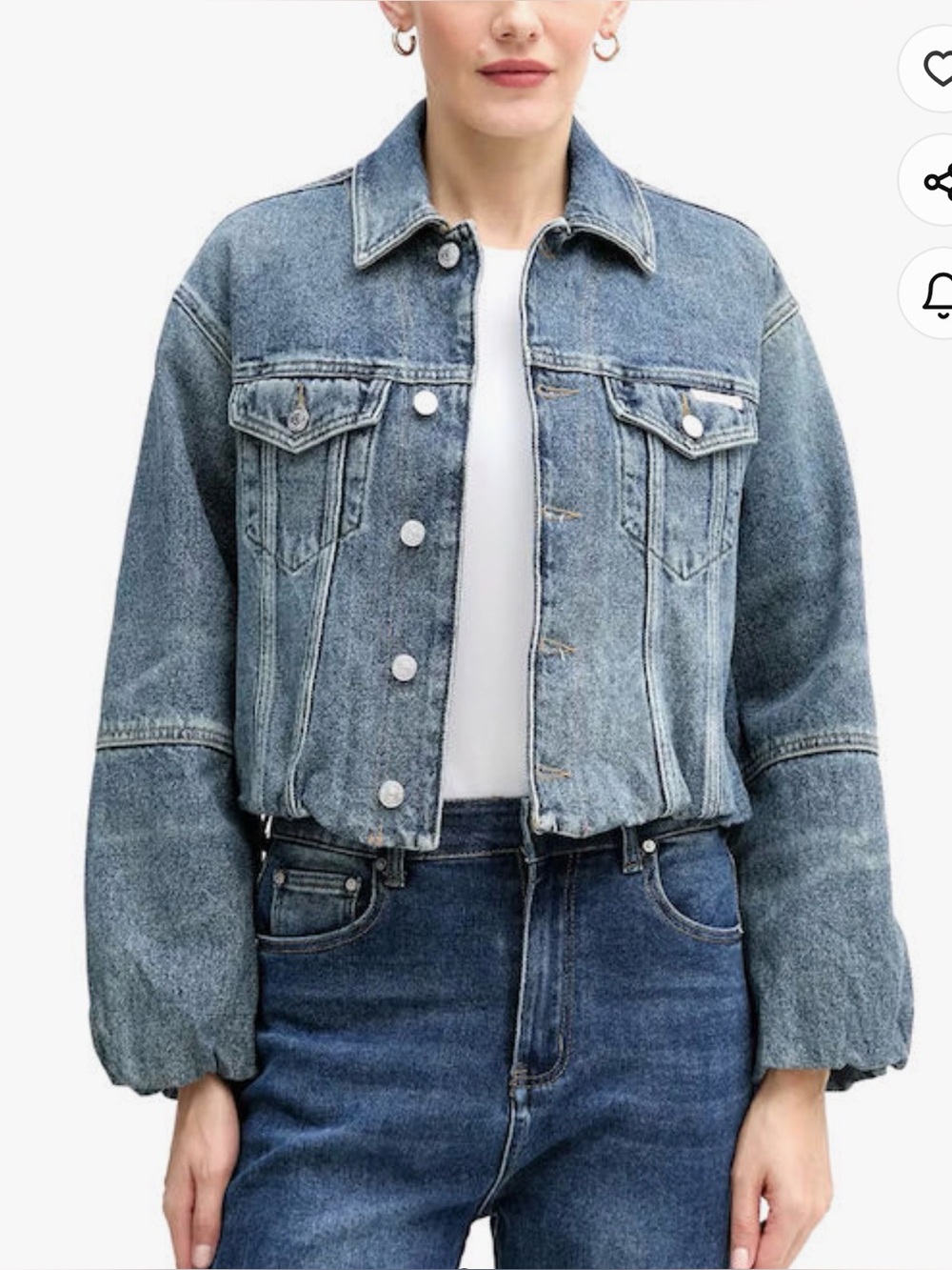 NWT women Calvin Klein black Lined Denim Jacket size M